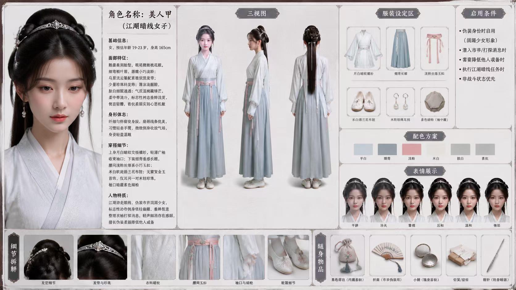 江湖暗线女子 AI 角色设定